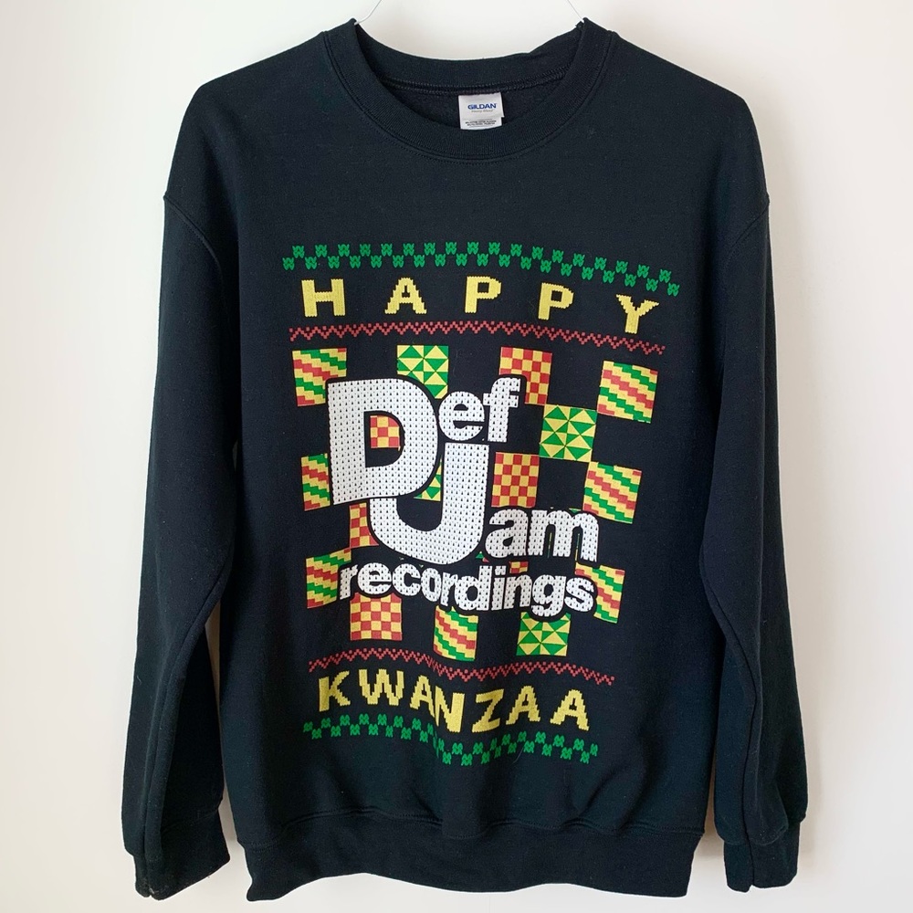 Def Jam Records “Happy Kwanzaa” Christmas Sweater / Sweatshirt